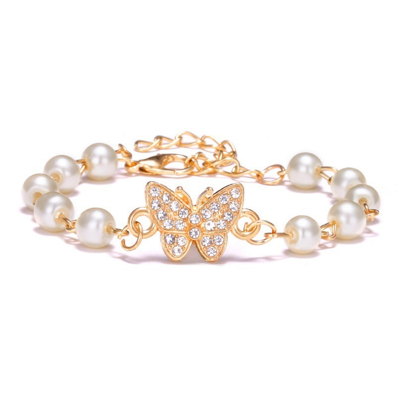 Hollow Rhinestone Pearl Bracelet Multi-style Adjustable