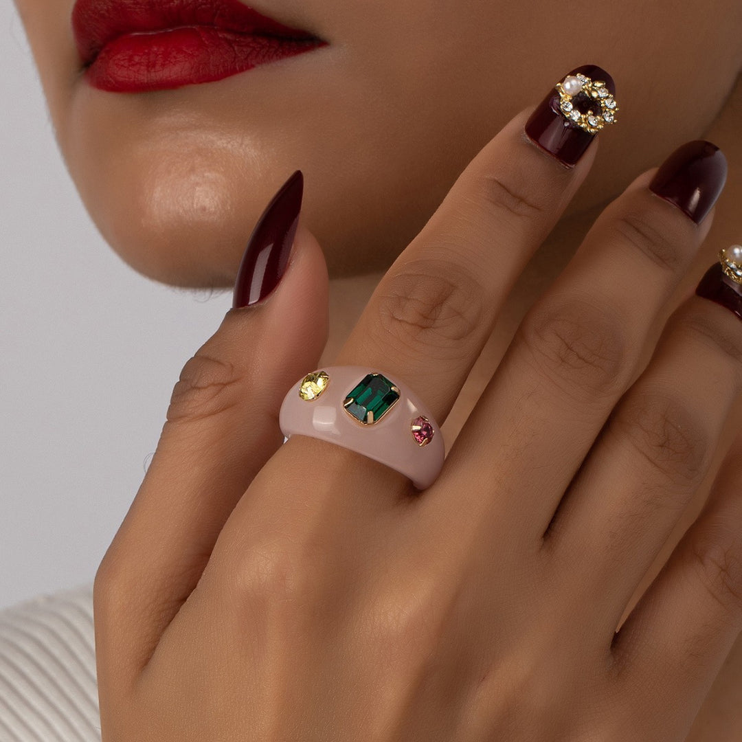 Transparent Exquisite Ring For Women Retro Minority Ornament