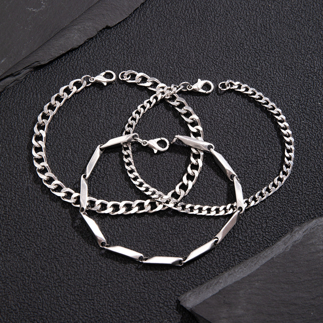 Multi-layer Hip Hop Stainless Steel Bracelet For Men