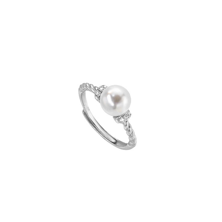 Antique Twist Pearl Ring High Sense
