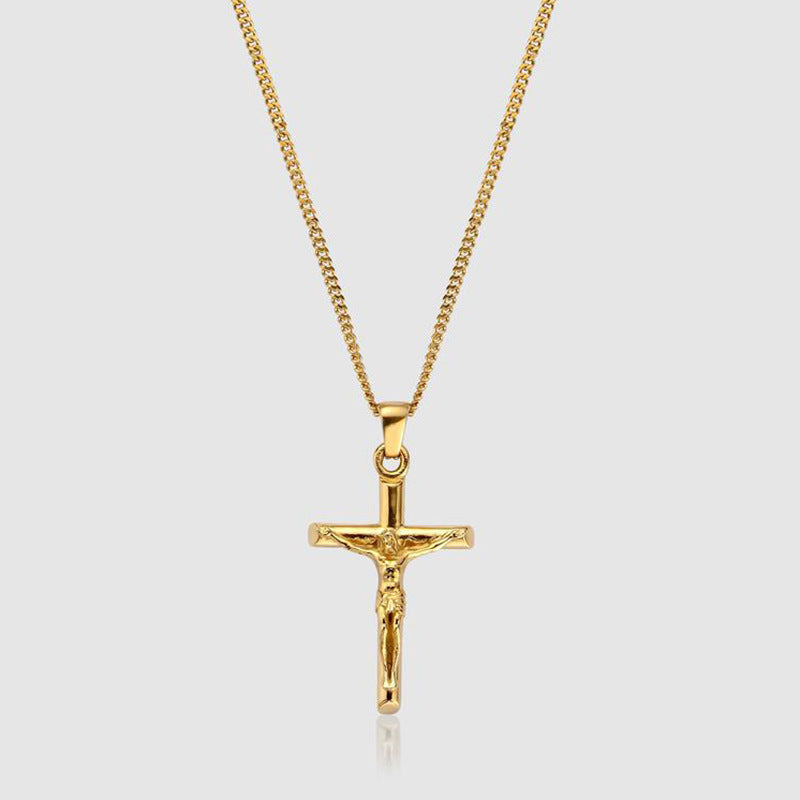 Stainless Steel Cross Pendant Punk Personality Necklace