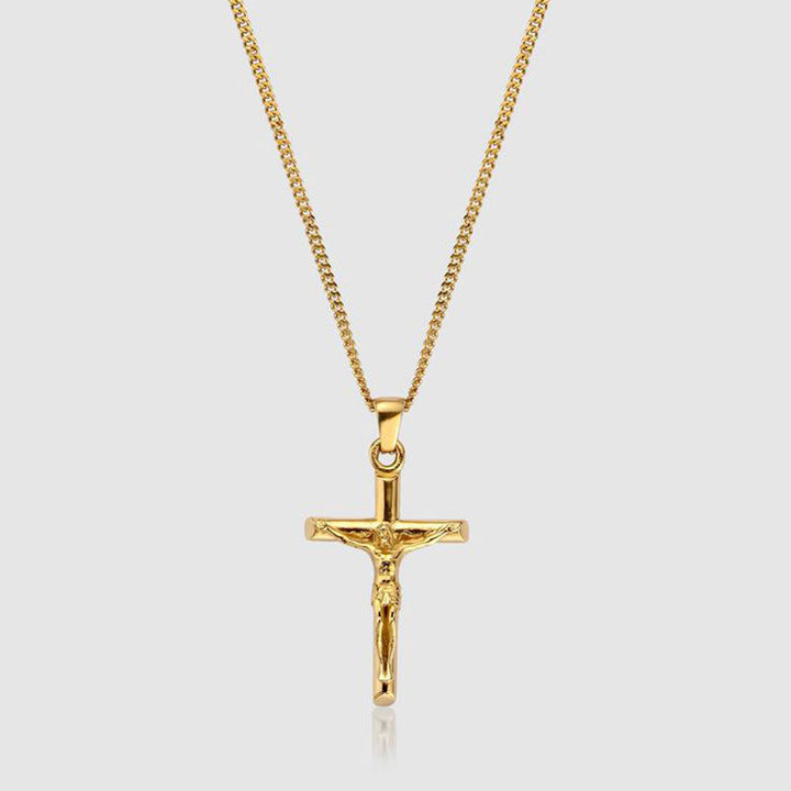 Stainless Steel Cross Pendant Punk Personality Necklace