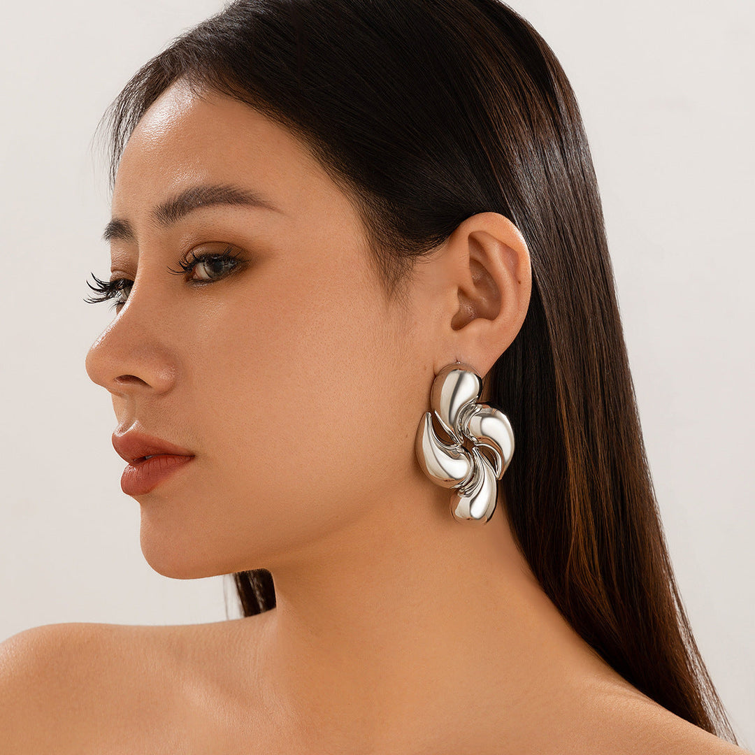 Fashion Geometry Pattern Water Drop Earrings Women