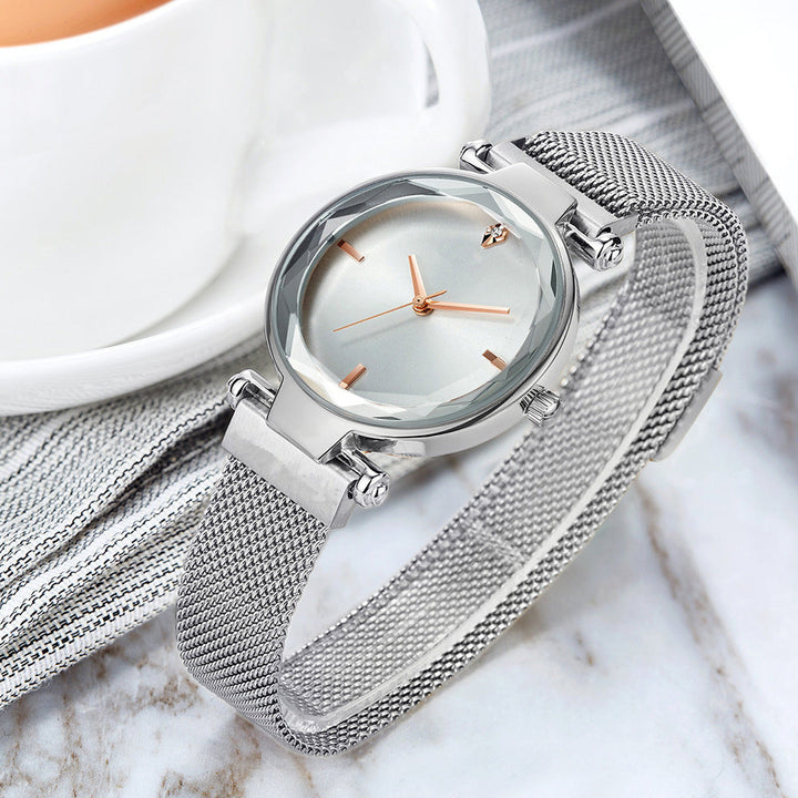Creative Women's Fashion Creative Net With Quartz Watch