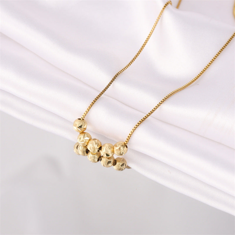 Necklace,stainless Steel,with Golden Bead ,Only Self-pickup Is Supported, And The Displayed Prices Are All Self-pickup Prices