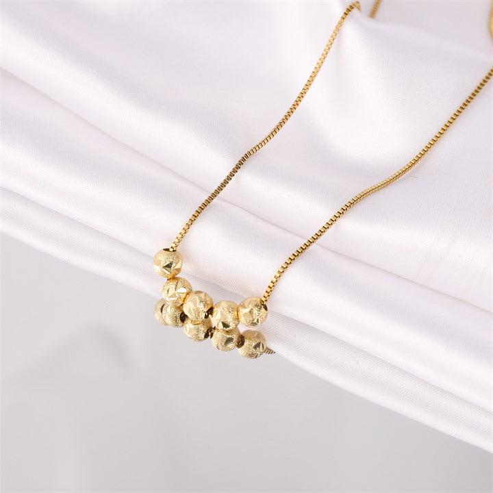 Necklace,stainless Steel,with Golden Bead ,Only Self-pickup Is Supported, And The Displayed Prices Are All Self-pickup Prices