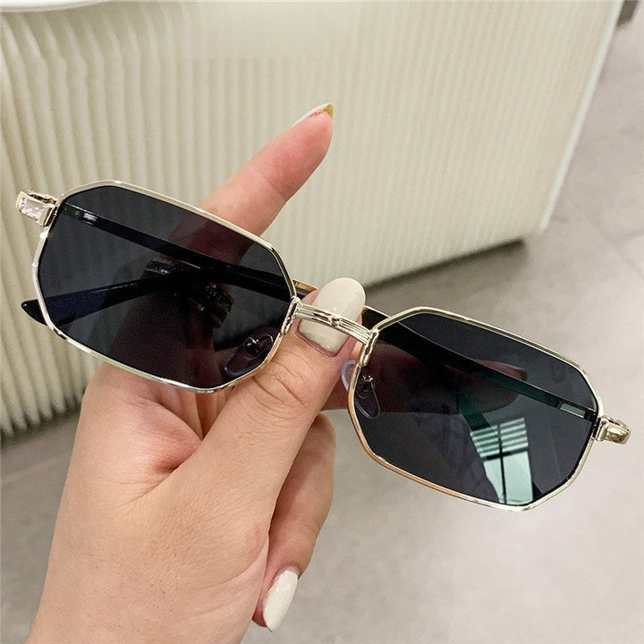 Personality Polygon Metal Sun Glasses