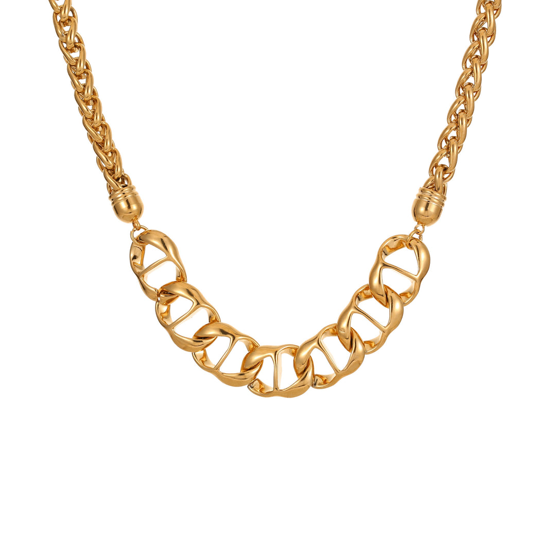 Stainless Steel Necklace, Gold Plated, No Fading, All-matching