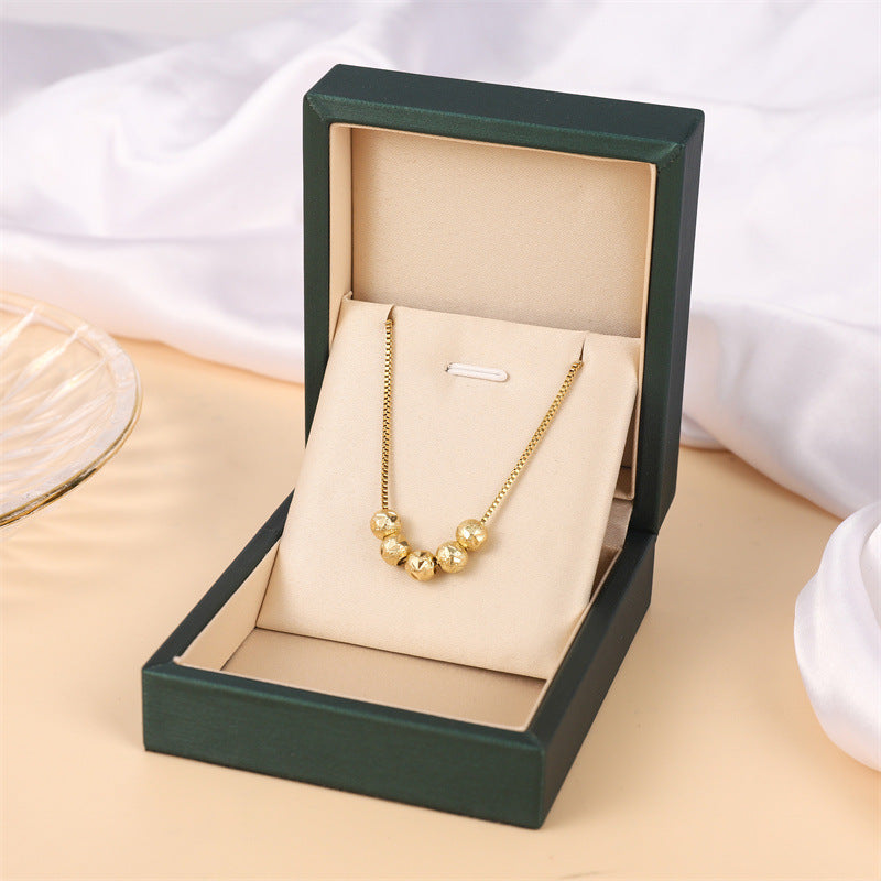 Necklace,stainless Steel,with Golden Bead ,Only Self-pickup Is Supported, And The Displayed Prices Are All Self-pickup Prices
