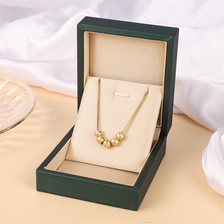 Necklace,stainless Steel,with Golden Bead ,Only Self-pickup Is Supported, And The Displayed Prices Are All Self-pickup Prices