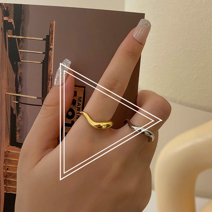 Japanese Classic Irregular Wave Ring Ins Cold Style