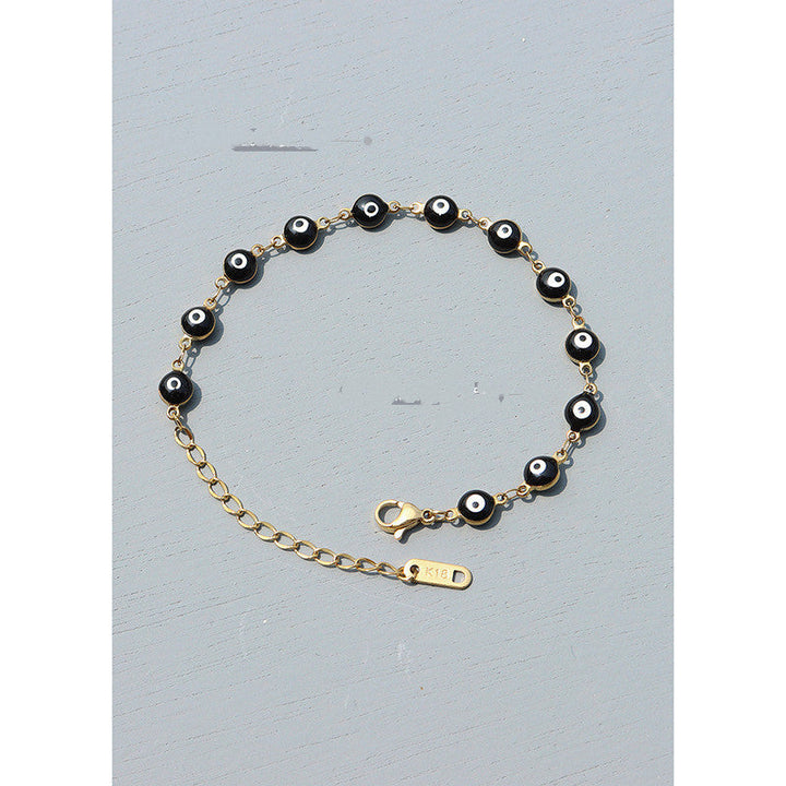 Black Oil Drip Bracelet Titanium Steel Women's Bracelet