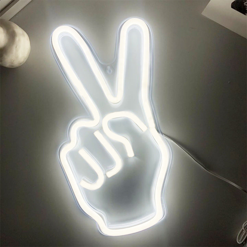 New Style Transparent Backboard Neon Lights, Decorative Atmosphere Creative Neon