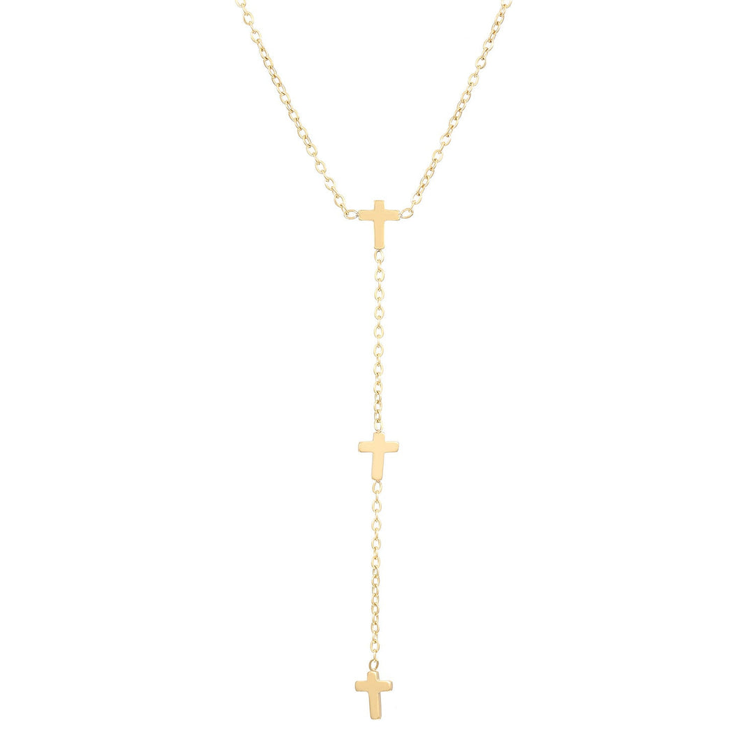 Titanium Steel Stainless Steel Necklace Female Cross Heart