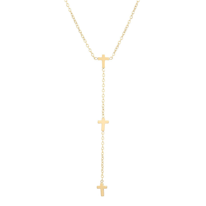 Titanium Steel Stainless Steel Necklace Female Cross Heart