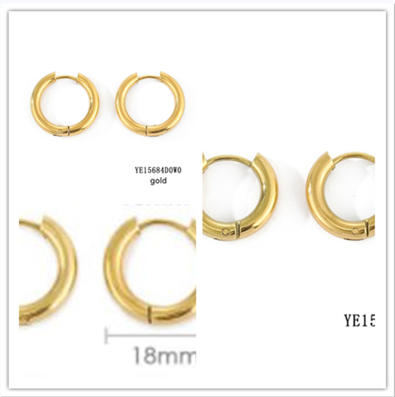 Classic Round Hoops Earrings