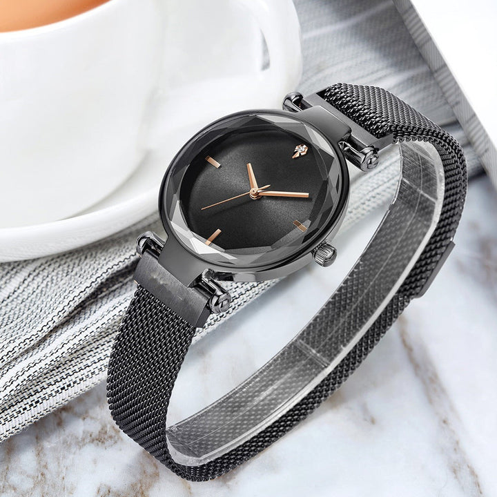 Creative Women's Fashion Creative Net With Quartz Watch