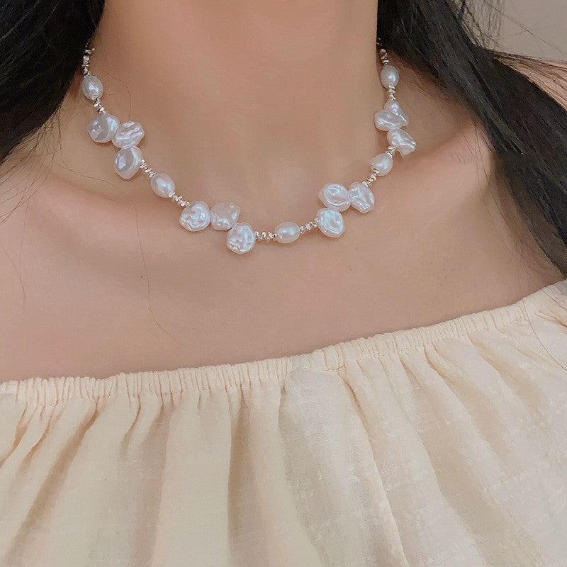 Women's Pearl Bracelet Butterfly Necklace