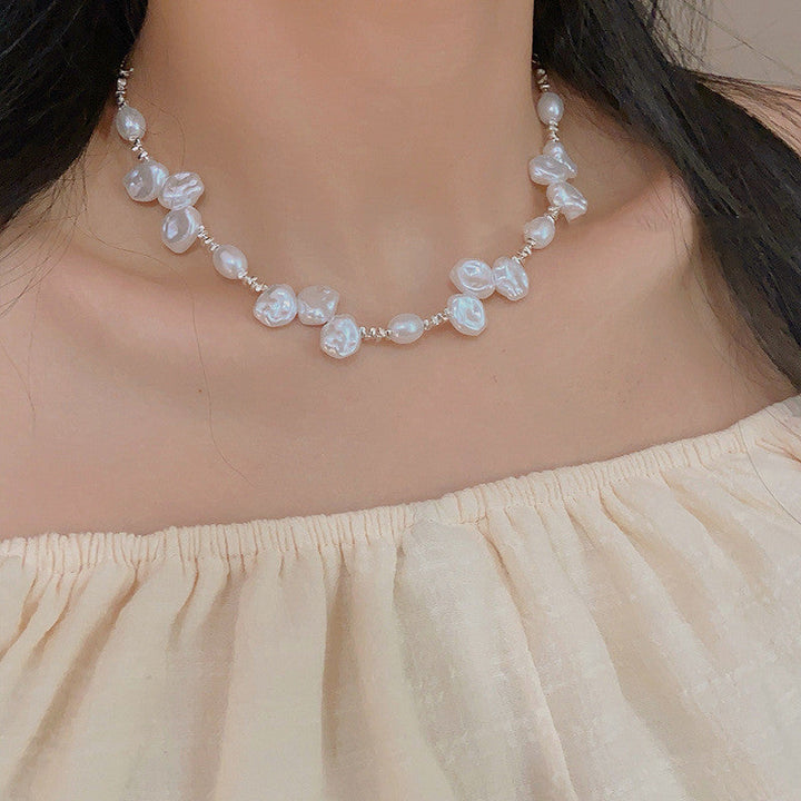 Women's Pearl Bracelet Butterfly Necklace