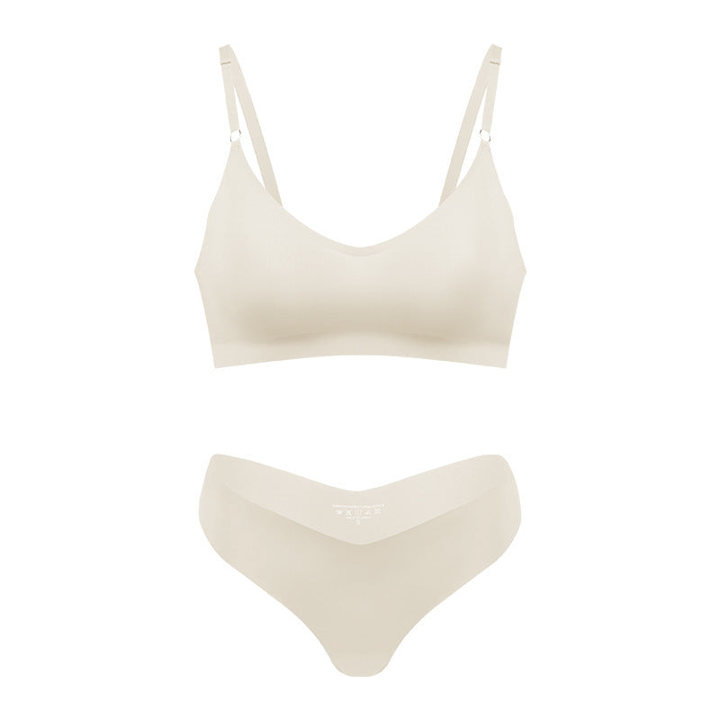 Plus Size V-neck Underwear Suit Women's No Steel Ring Seamless