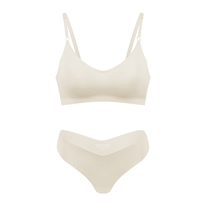 Plus Size V-neck Underwear Suit Women's No Steel Ring Seamless