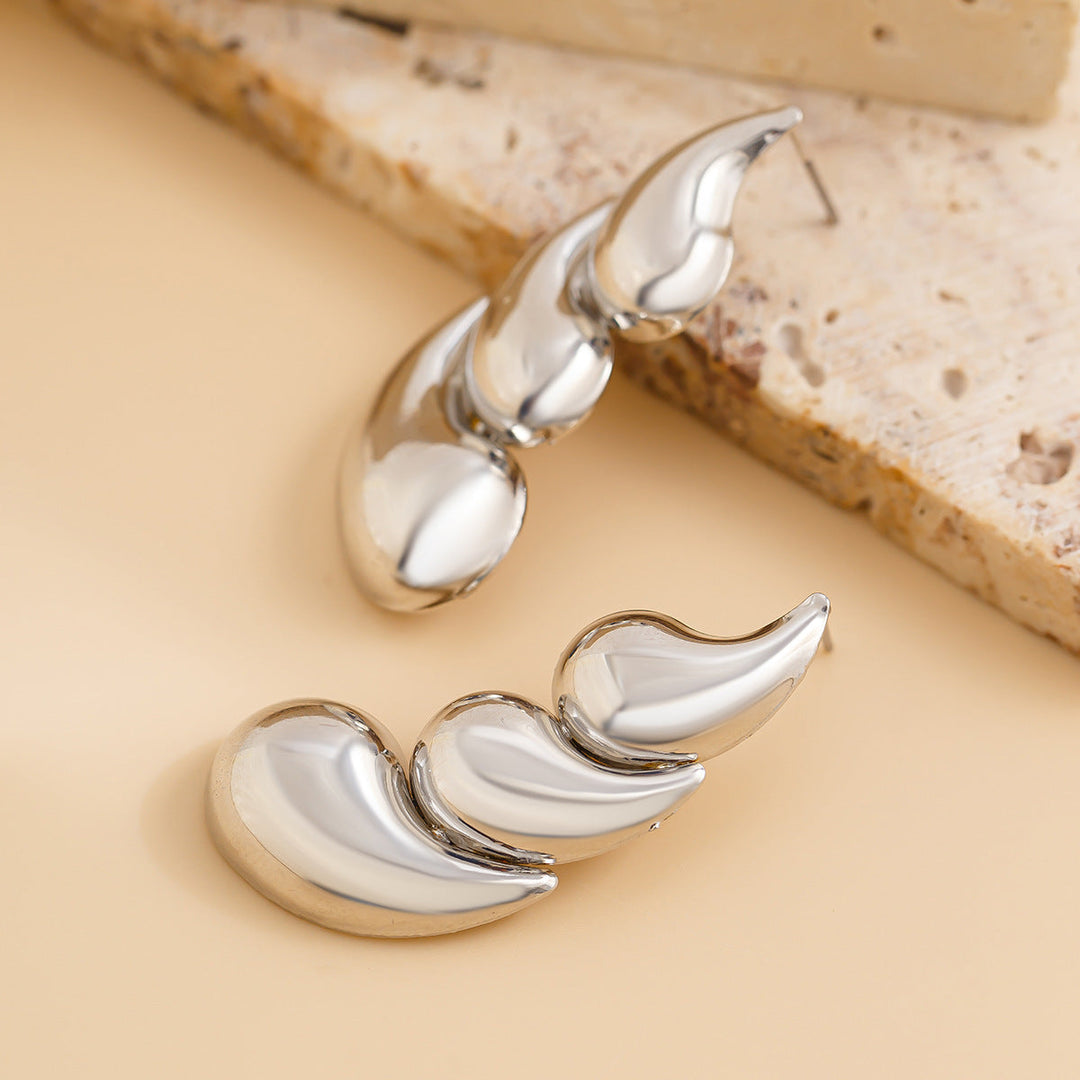 Fashion Geometry Pattern Water Drop Earrings Women