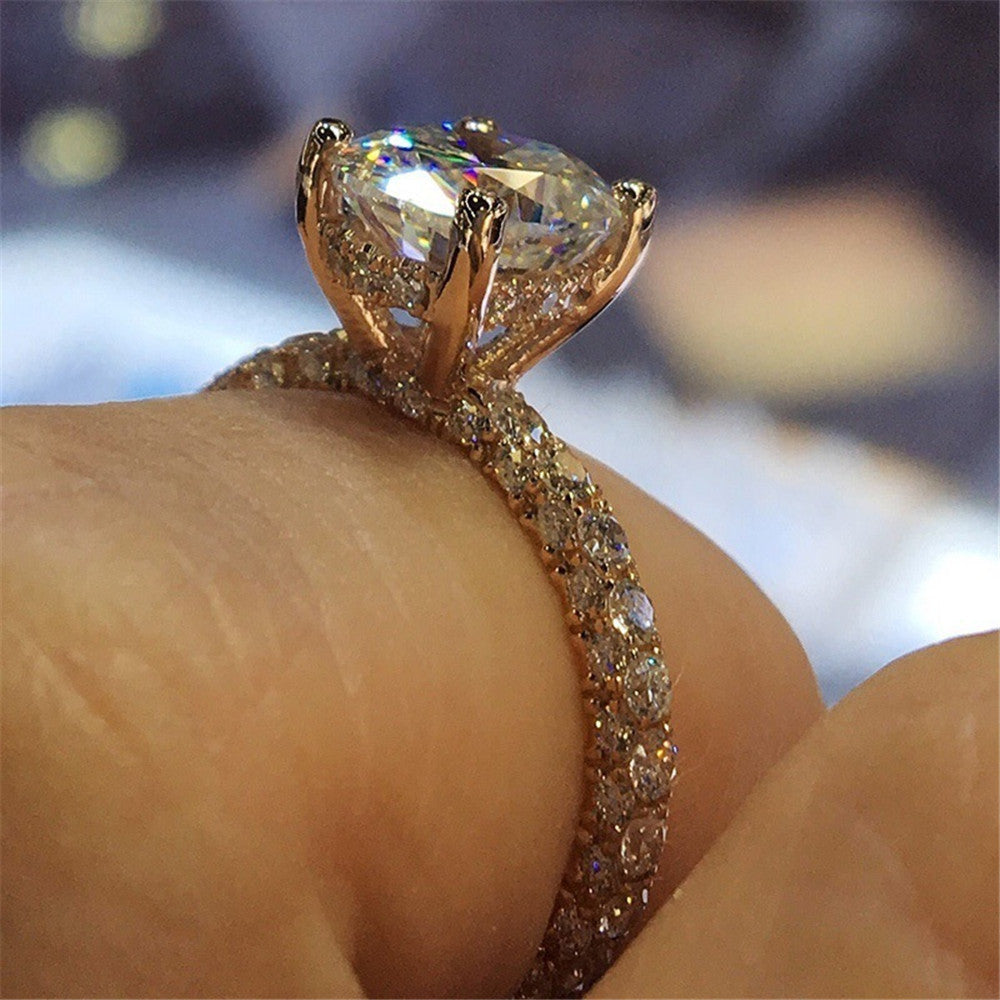 European and American fashion women's engagement diamond ring
