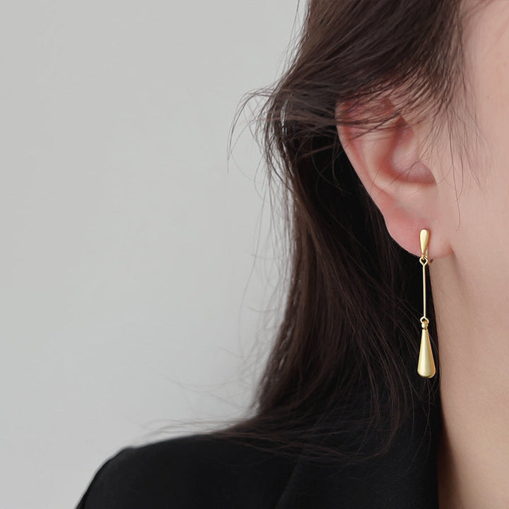 Long Slimming Water Drop Earrings Female Temperament