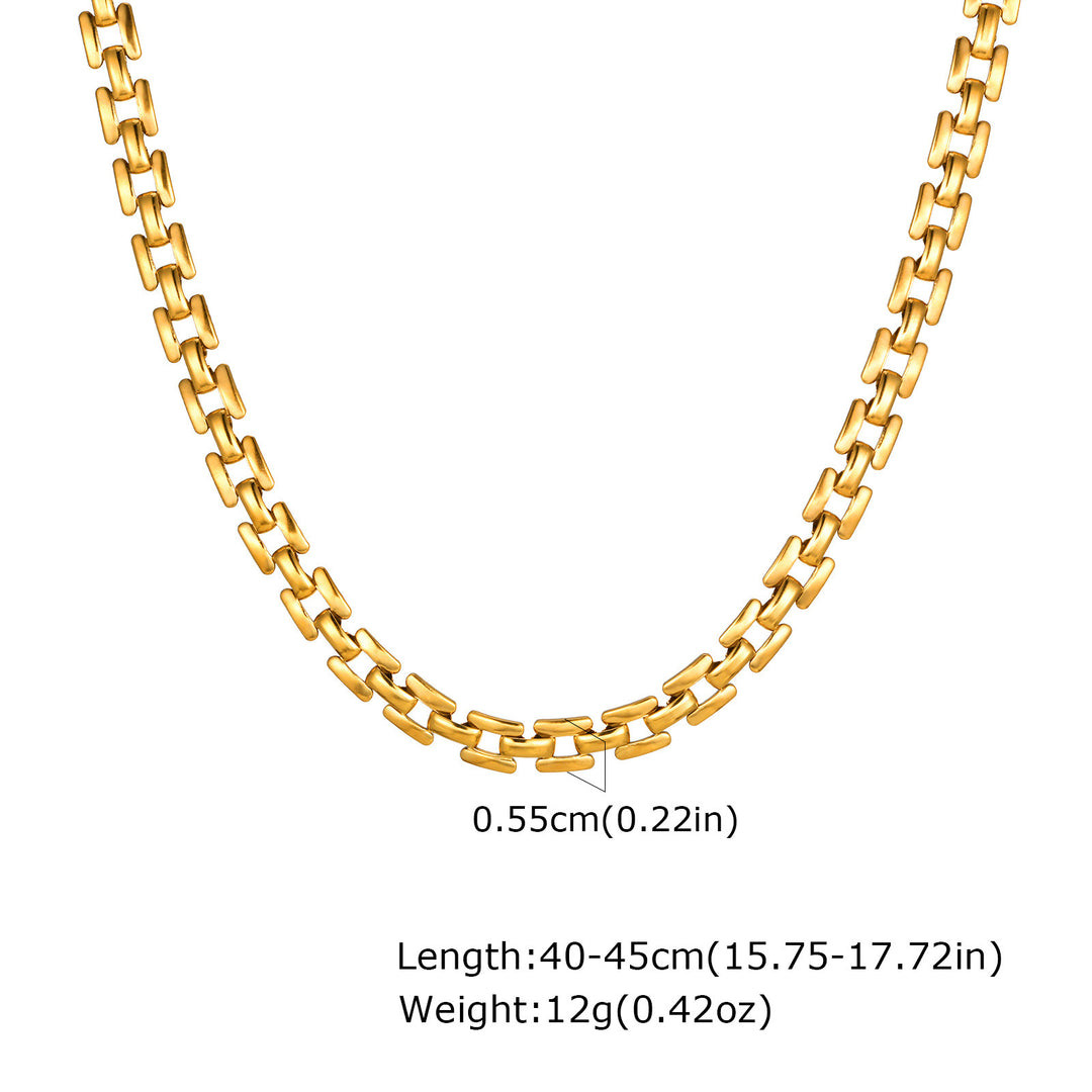 Snake Bones Chain Mesh Twist Necklace