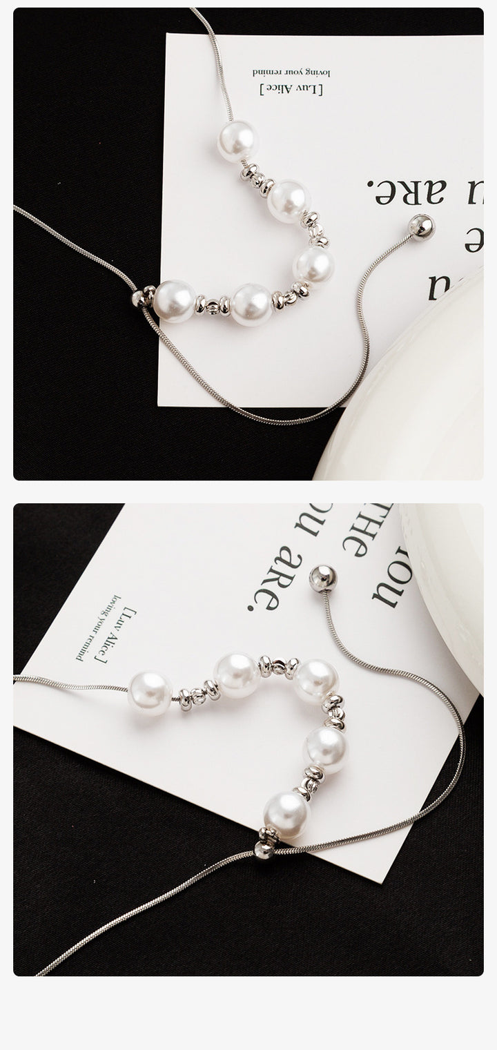 Necklace,stainless Steel,with Pearl,Only Self-pickup Is Supported, And The Displayed Prices Are All Self-pickup Prices