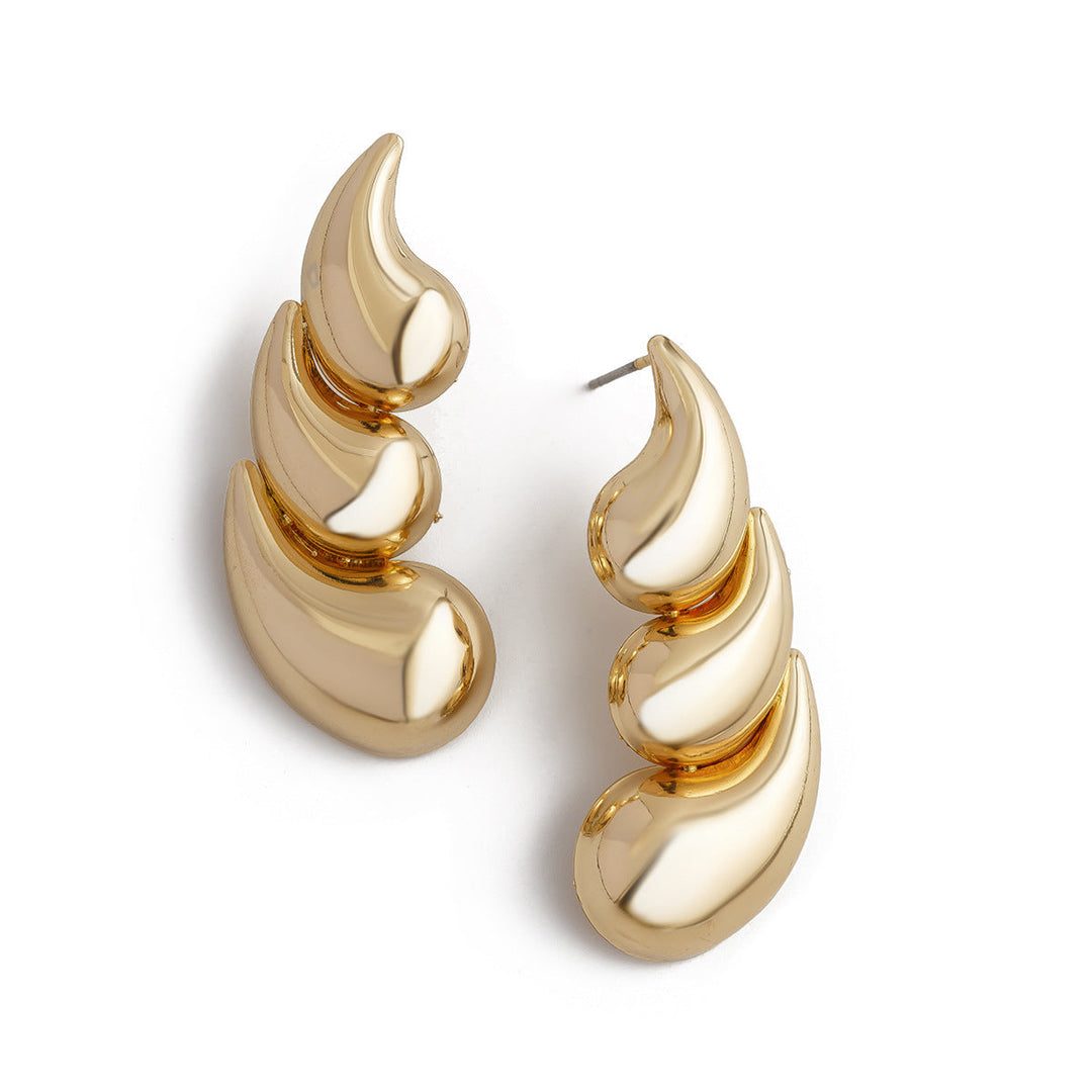 Fashion Geometry Pattern Water Drop Earrings Women