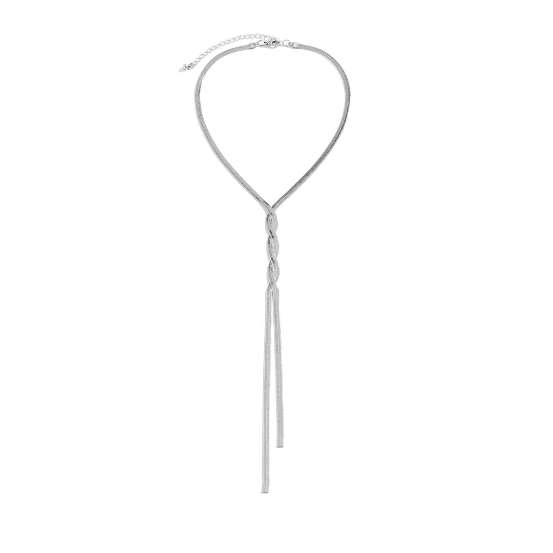 Simple Long Creative Contrast Color Winding Necklace For Women