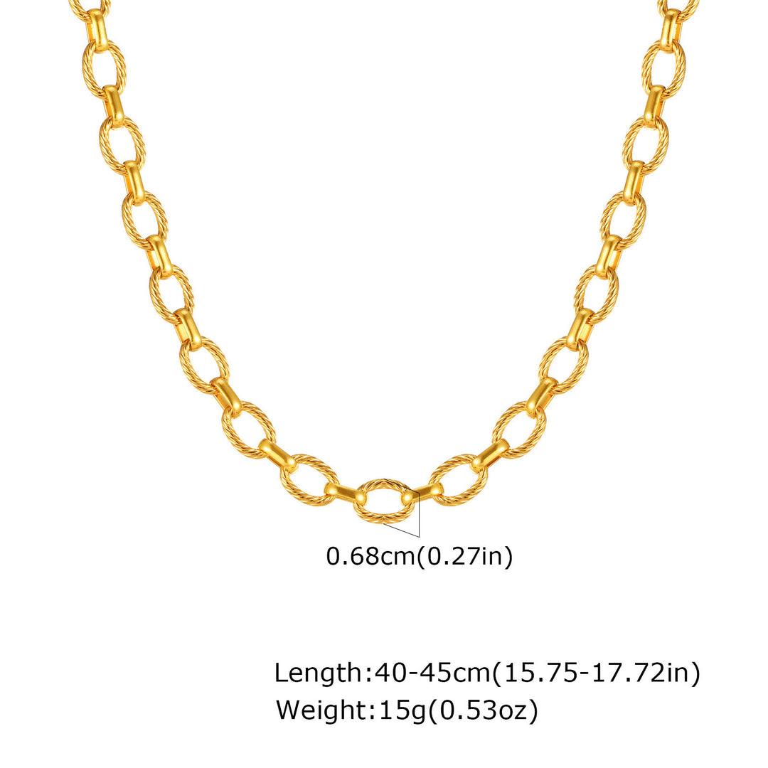 Snake Bones Chain Mesh Twist Necklace