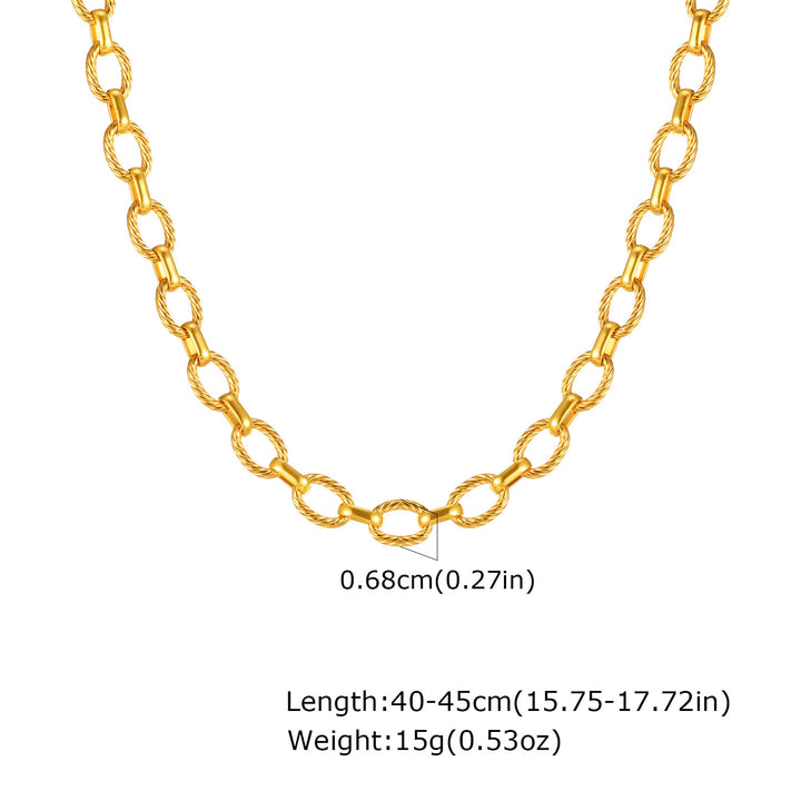 Snake Bones Chain Mesh Twist Necklace