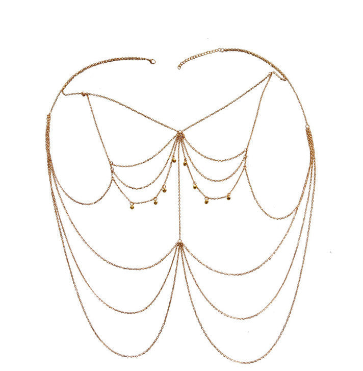 Water Drop Bell Geometric Bra Body Chains
