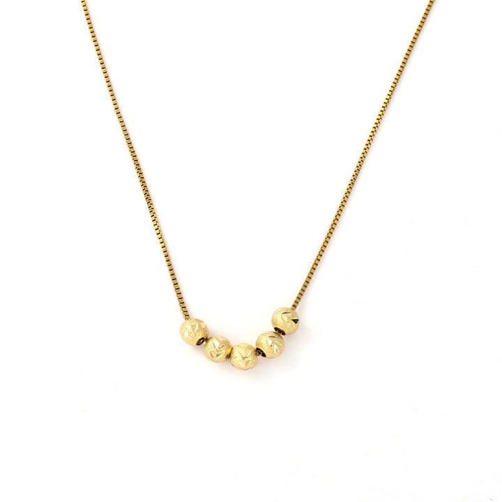 Necklace,stainless Steel,with Golden Bead ,Only Self-pickup Is Supported, And The Displayed Prices Are All Self-pickup Prices