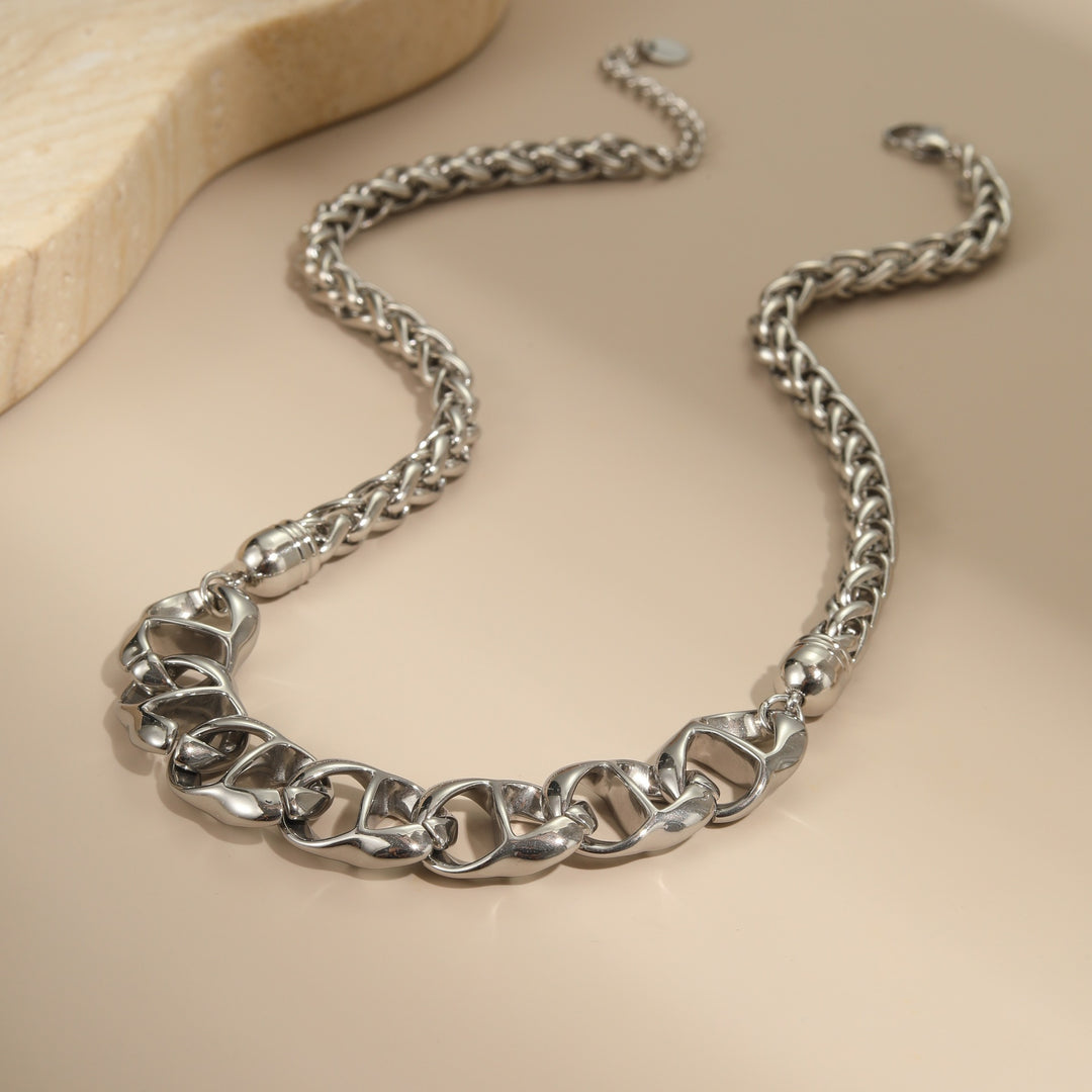 Stainless Steel Necklace, Gold Plated, No Fading, All-matching