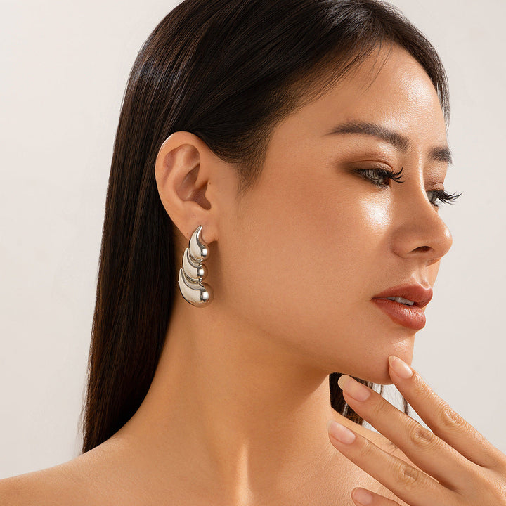 Fashion Geometry Pattern Water Drop Earrings Women
