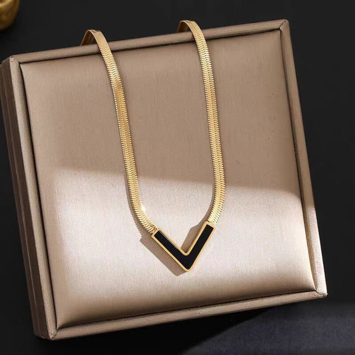 Necklace,stainless Steel,with V Shape ,Only Self-pickup Is Supported, And The Displayed Prices Are All Self-pickup Prices