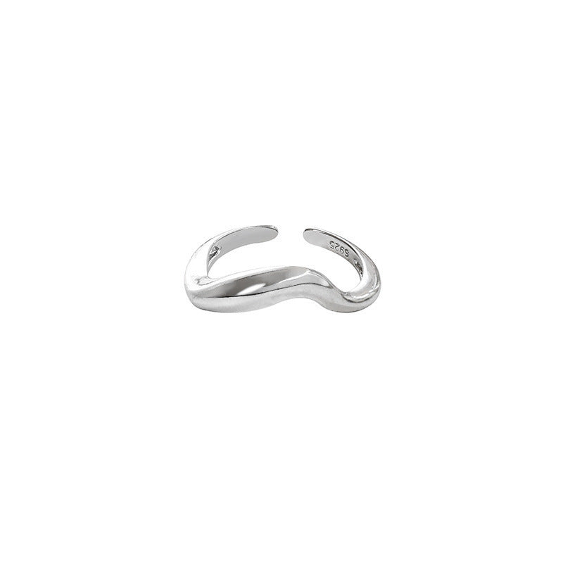 Japanese Classic Irregular Wave Ring Ins Cold Style