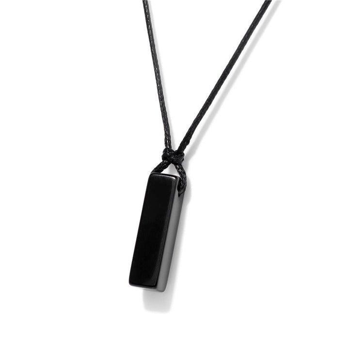 Irregular Stone Rectangular Pendant Necklace