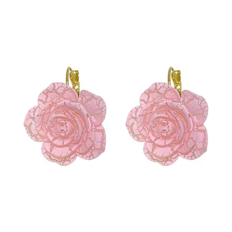 Resin Flower Earrings Fashion Girl