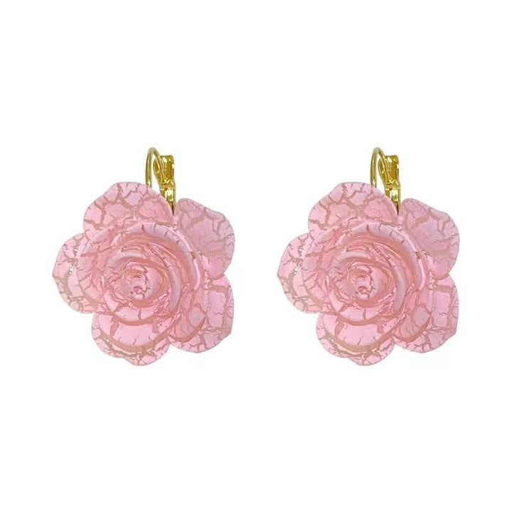 Resin Flower Earrings Fashion Girl