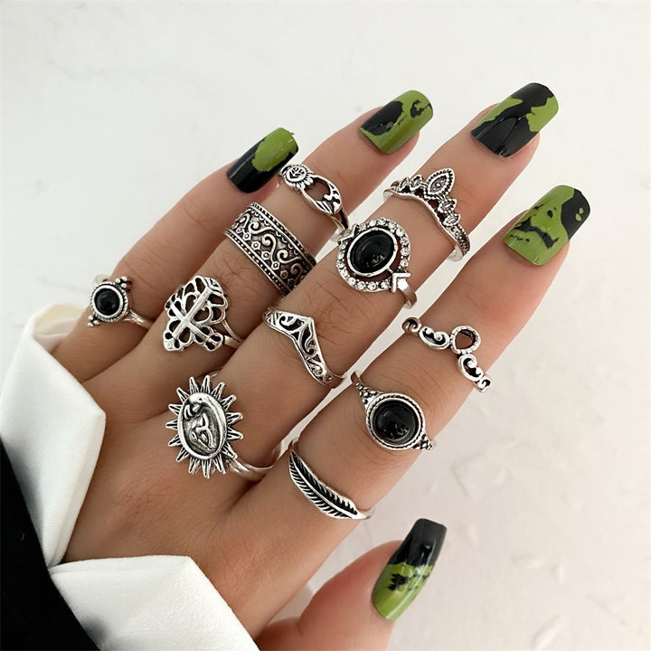 Fashion Personality Butterfly Snake Ring Suit Combination Opening