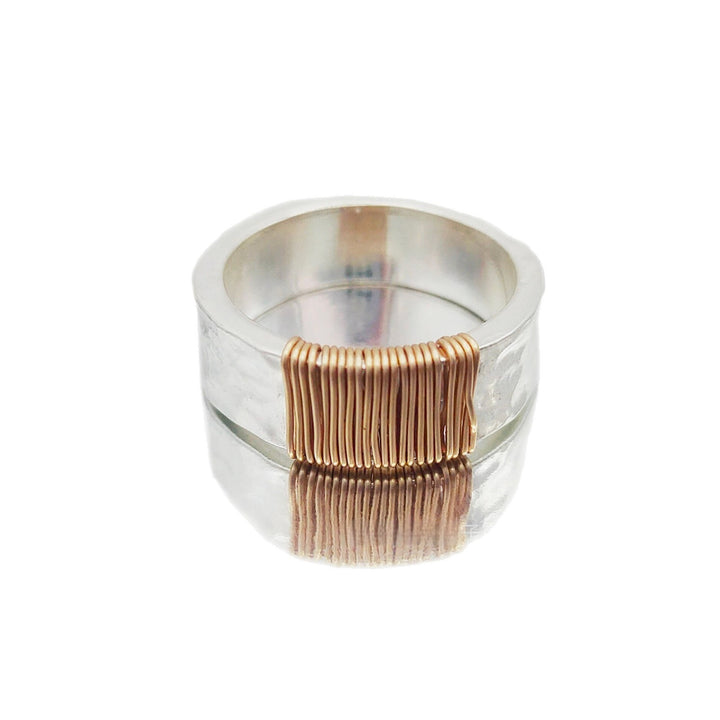 High-grade Vintage Ring Irregular Coil Simple Bracelet Wide Face Ring