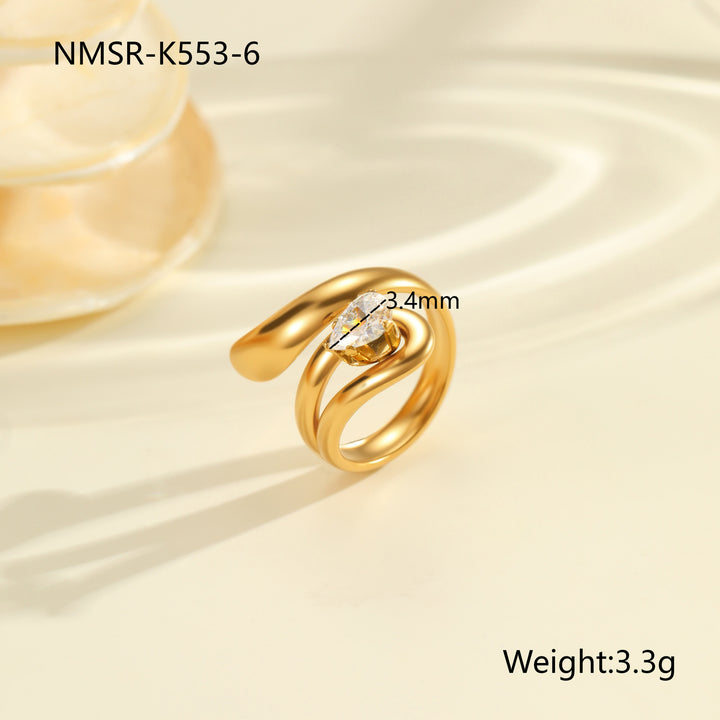 Fashion Zircon Ring Exquisite Hand Jewelry