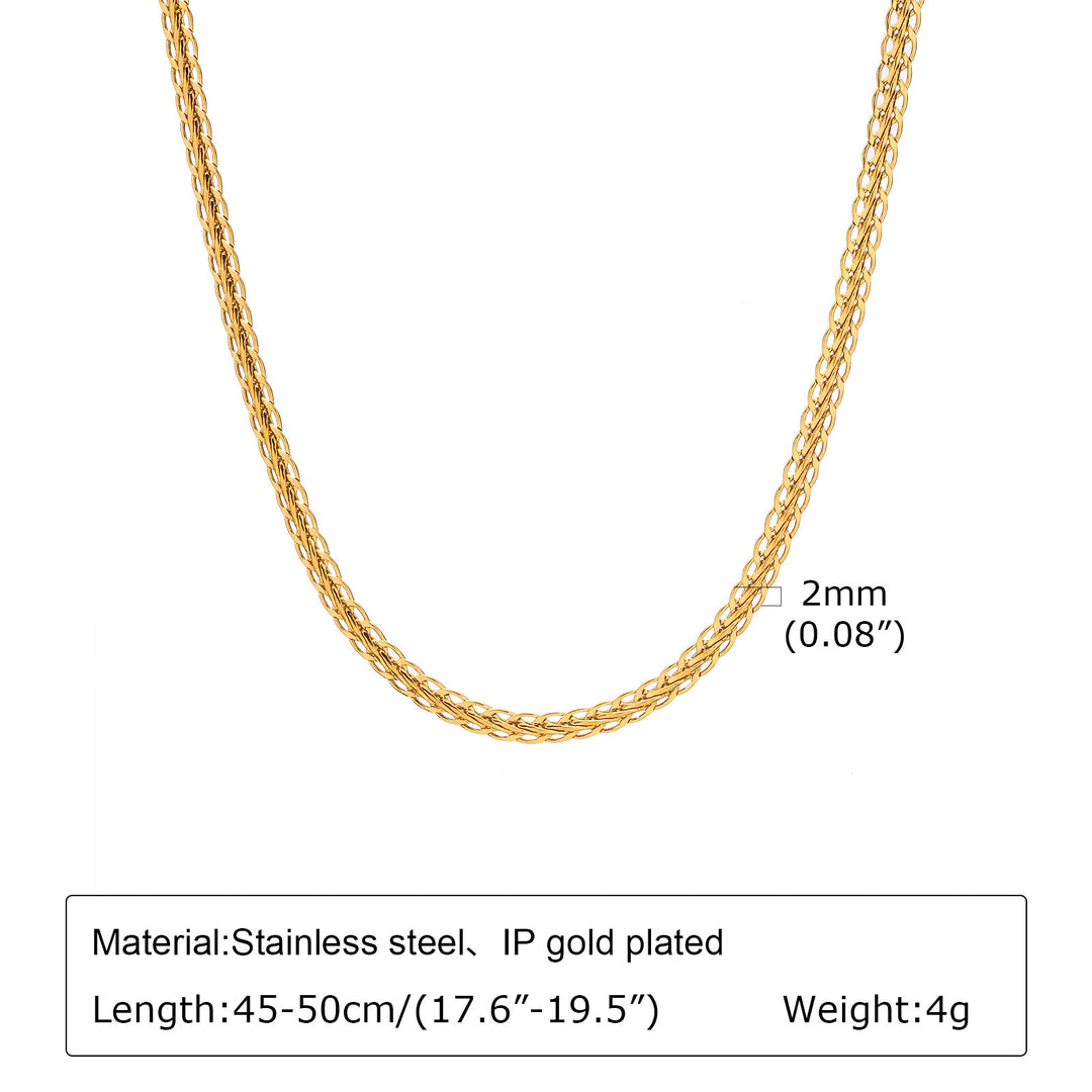 Snake Bones Chain Mesh Twist Necklace