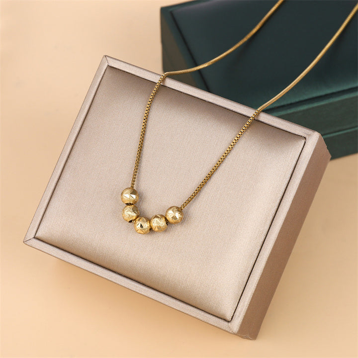 Necklace,stainless Steel,with Golden Bead ,Only Self-pickup Is Supported, And The Displayed Prices Are All Self-pickup Prices