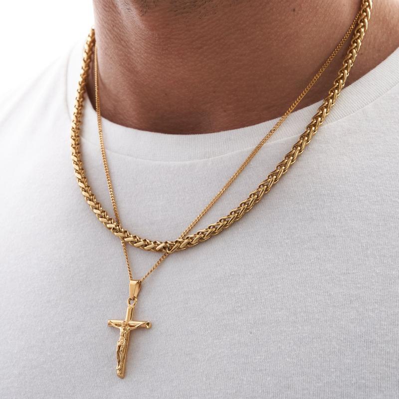 Stainless Steel Cross Pendant Punk Personality Necklace