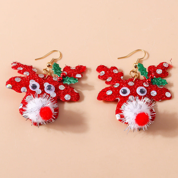 Ornament Christmas Cartoon Cute Earrings